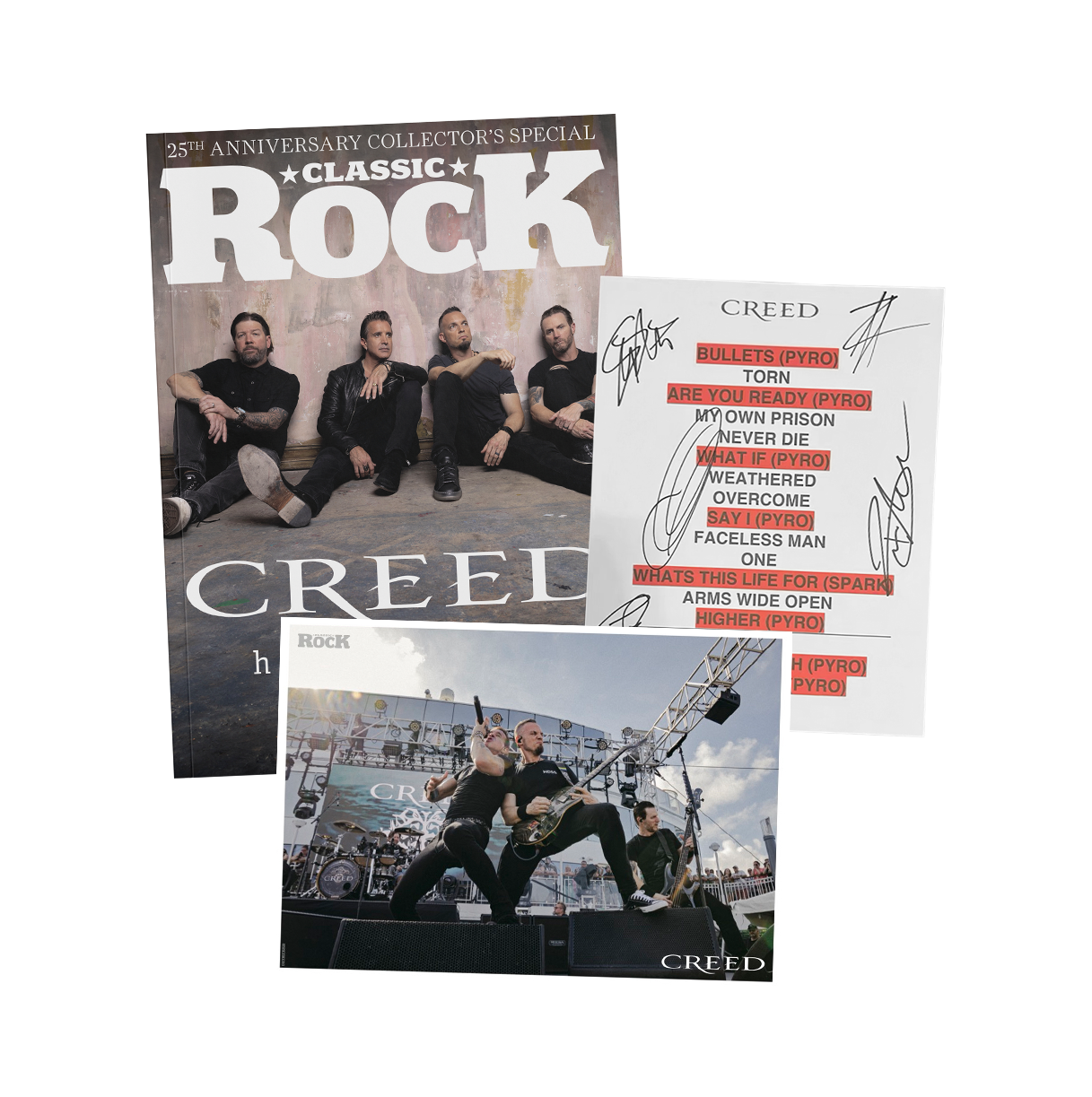 Classic Rock Issue 331 - Creed Magazine + Exclusive Signed Setlist + Art Card