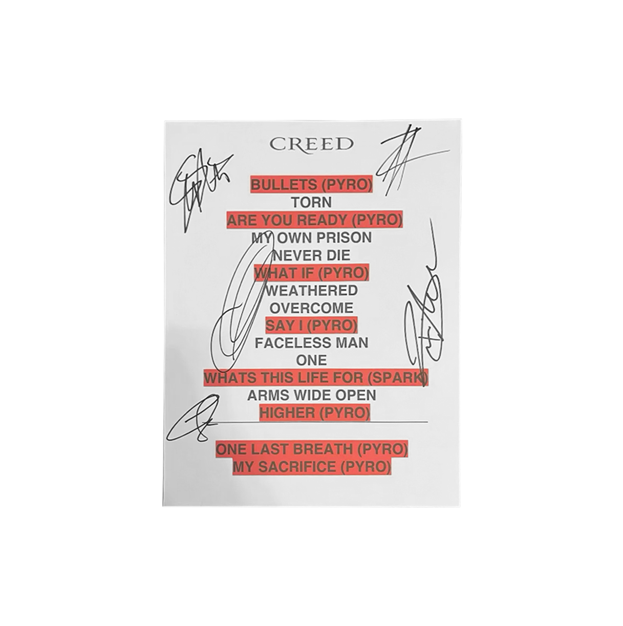 Classic Rock Issue 331 - Creed Magazine + Exclusive Signed Setlist + Art Card