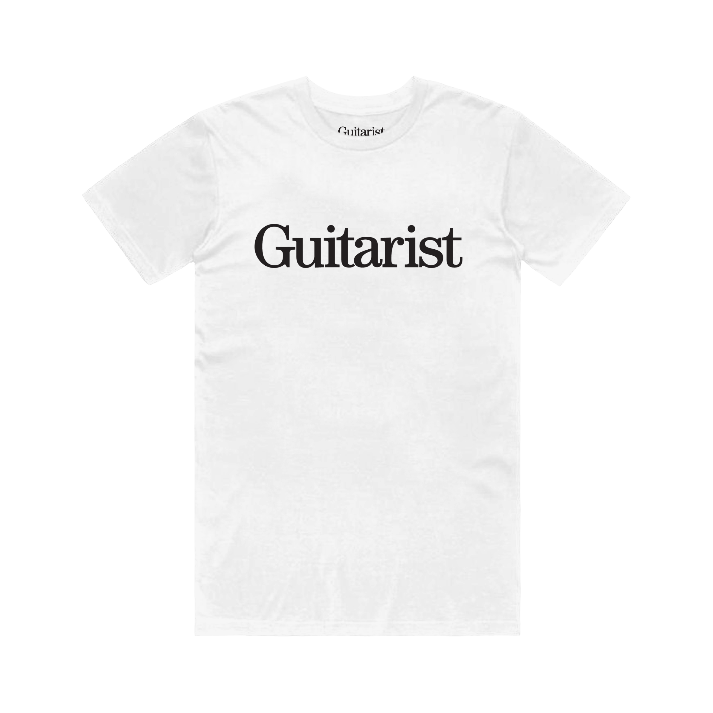 Guitarist - Classic Logo - White