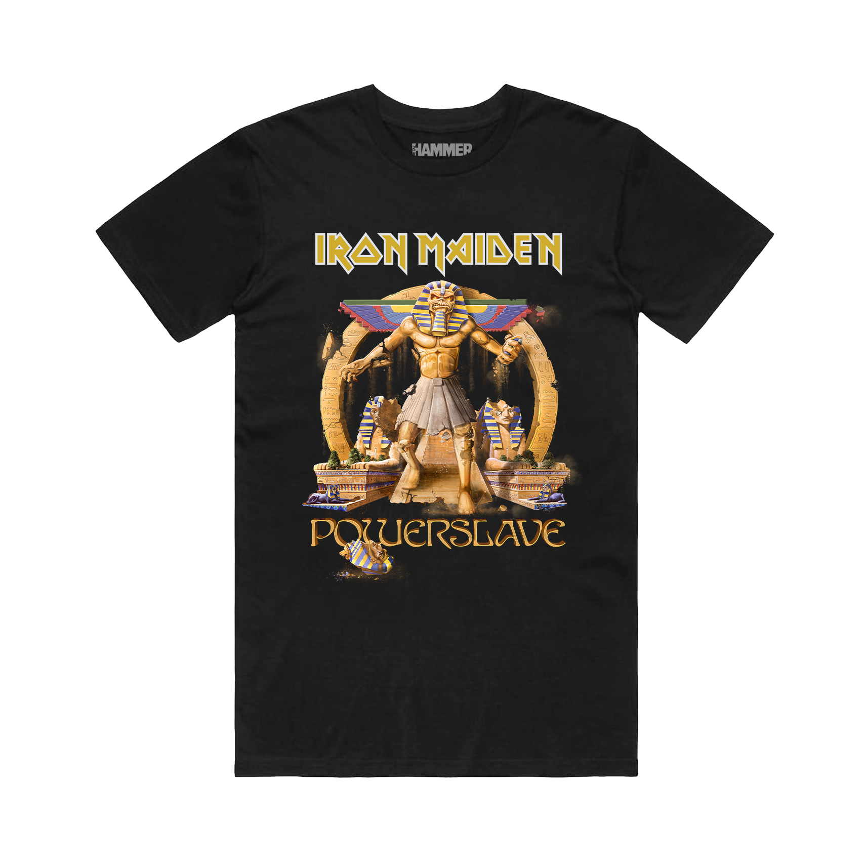 Iron Maiden Powerslave T-Shirt – Offizielles Bandshirt In Schwarz, 100% Baumwolle