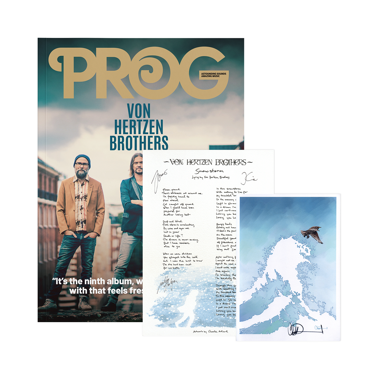 Prog Issue 154 - Von Hertzen Brothers + Signed Lyric Sheet + Signed Art Print (w/ Exclusive Artwork By Charlie Adlard)